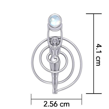 Spiral Goddess With Gem Pendant TP3231 - Jewelry